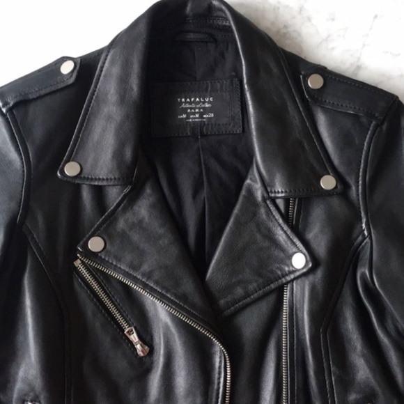 ZARA Authentic Leather Biker Jacket - Picture 3 of 6